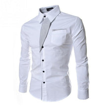 Load image into Gallery viewer, Camisa Masculina Slim Fashion Men Shirt New Brand Casual Long-Sleeved Plaid Male Blouse Social Business Dress Shirt Big Size