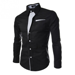 Camisa Masculina Slim Fashion Men Shirt New Brand Casual Long-Sleeved Plaid Male Blouse Social Business Dress Shirt Big Size