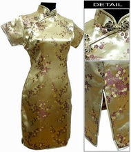 Load image into Gallery viewer, Black Traditional Chinese Dress Mujer Vestido Women&#39;s Satin Qipao Mini Cheongsam Flower Size S M L XL XXL XXXL 4XL 5XL 6XL J4039