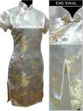 Load image into Gallery viewer, Black Traditional Chinese Dress Mujer Vestido Women&#39;s Satin Qipao Mini Cheongsam Flower Size S M L XL XXL XXXL 4XL 5XL 6XL J4039